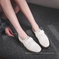 New Arrival Nice Ladies White Genuine Leather Ankle Lining Female Casual Shoes Sewing Martens Luxury Chunky Flats Women Shoes